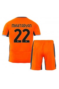 Inter Milan Henrikh Mkhitaryan #22 Babyklær Tredje Fotballdrakt til barn 2023-24 Korte ermer (+ Korte bukser)